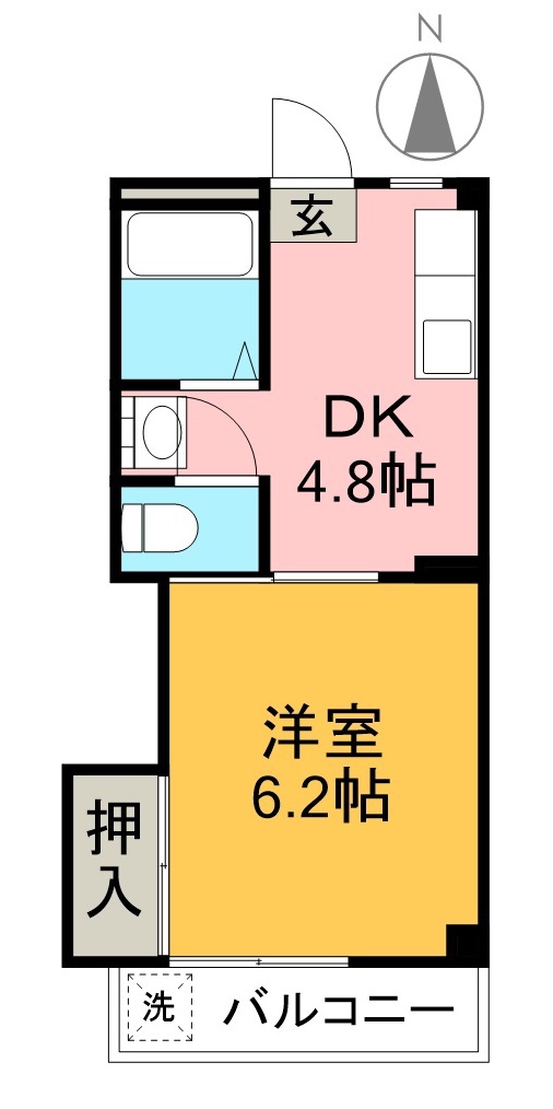 中ノ橋ハイツ 303号室 間取り