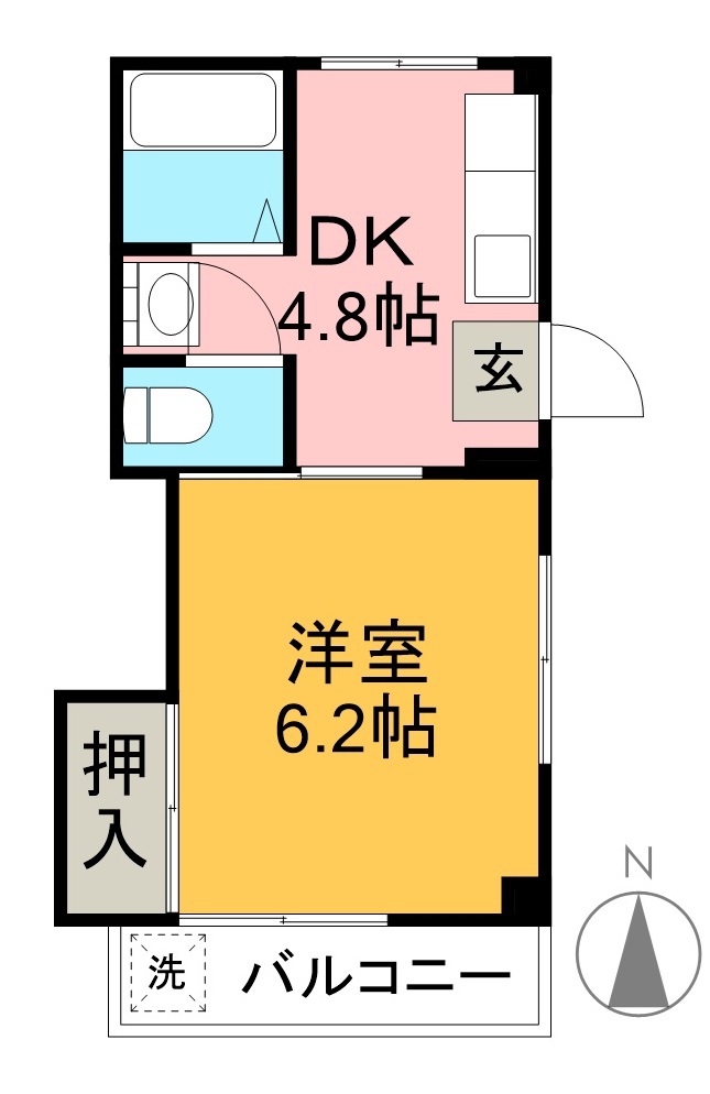 中ノ橋ハイツ 101号室 間取り