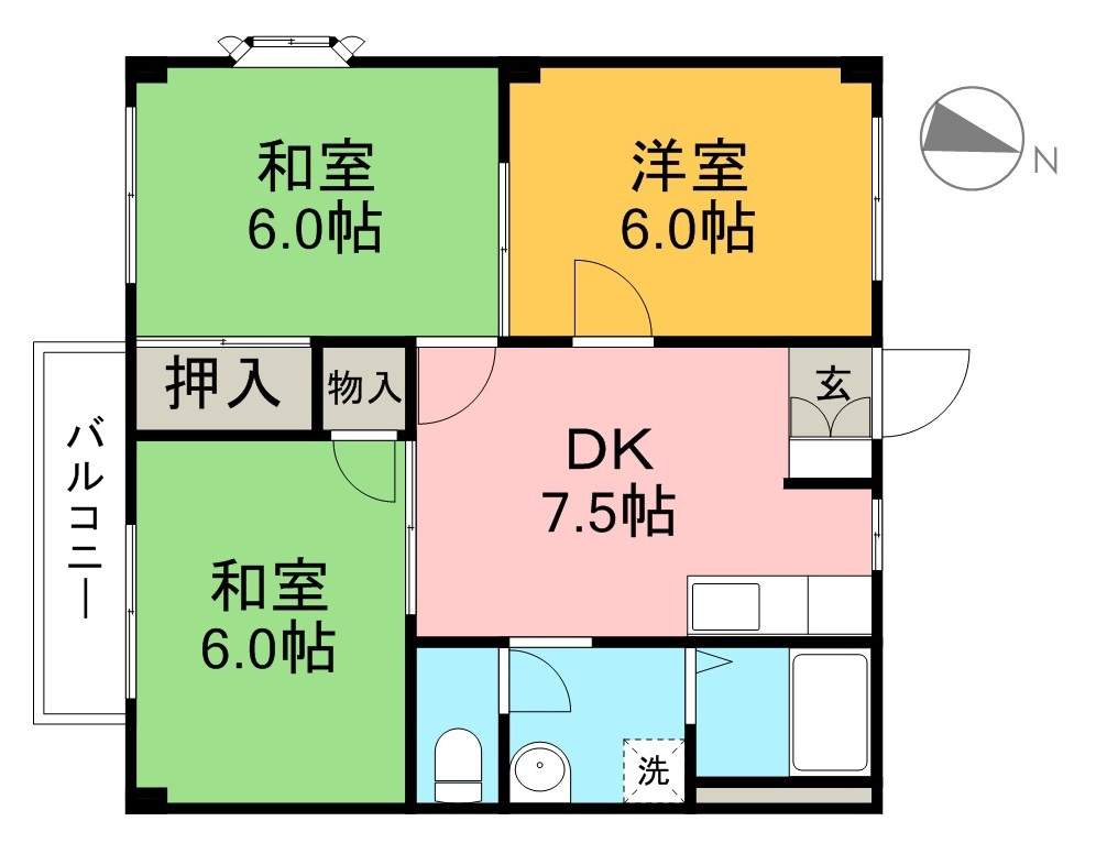 ニューカーム松木 間取り図