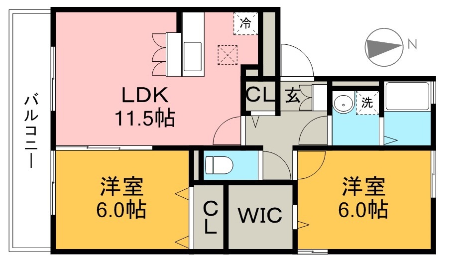 パストラル　Ａ棟 間取り図