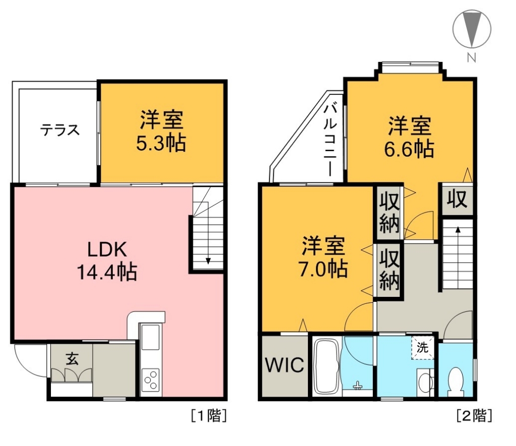 横浜西町戸建賃貸Ａ棟 間取り図