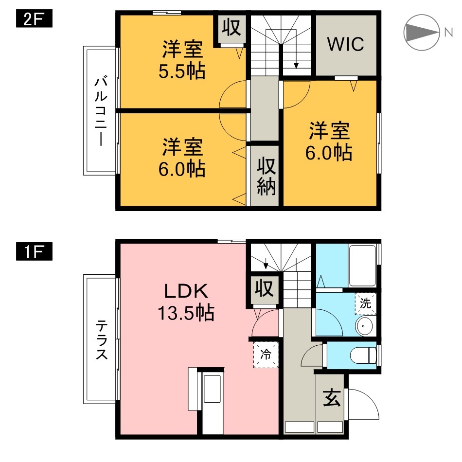 ヴィレッジ札場　Ｃ棟 間取り図