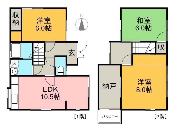 笠井戸建 間取り図