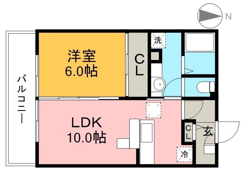 セジュール　モナリエ 205号室 間取り