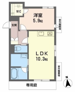 シャーメゾン街の灯（まちのひ） 102号室 間取り