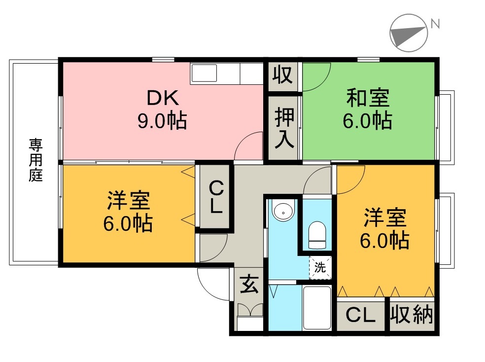 セゾン・メルヴェーユ春棟　Ｄ 間取り図