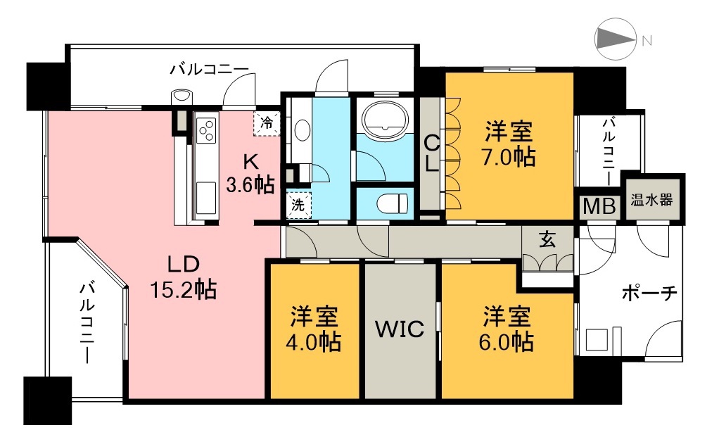 サーパスタワー鷹匠 間取り図