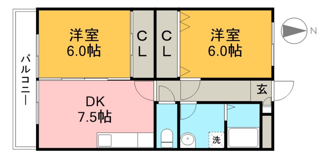 サンサンハイツⅠ 間取り図