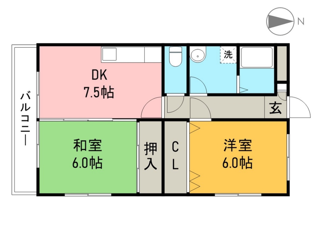 サンサンハイツⅠ 間取り図