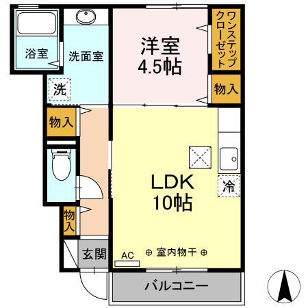 メイリーシェン 102号室 間取り