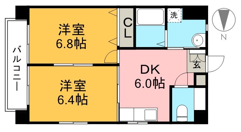 ラ・フルール 702号室 間取り