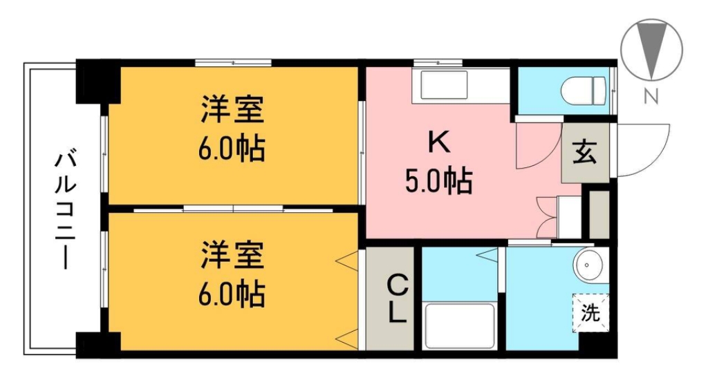 メロディハイム稲荷町 203号室 間取り