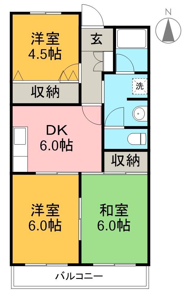 マンショングランドパレス 302号室 間取り