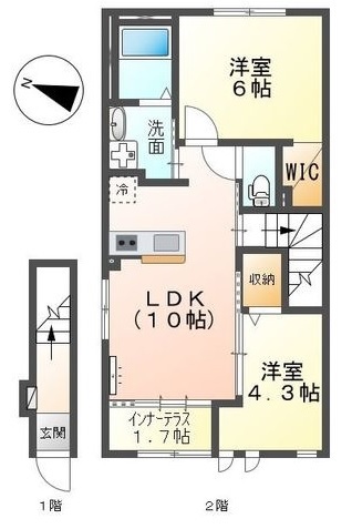 クワトロ　大原 201号室 間取り