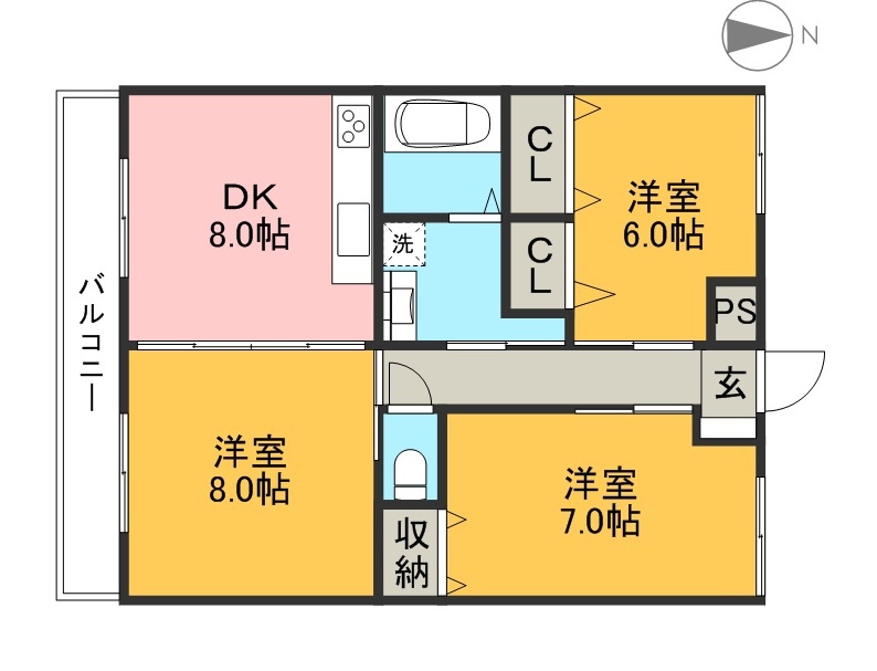 ロマネコンティ２４ 402号室 間取り