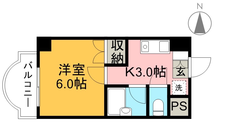 ミタニマンションⅢ 508号室 間取り