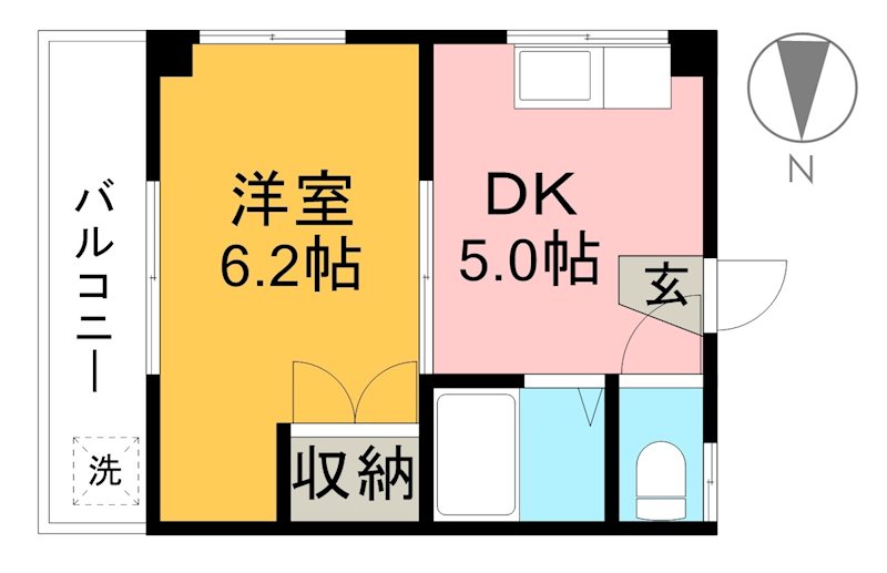 小倉ハイツ 301号室 間取り