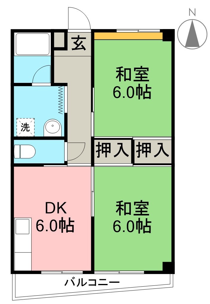 第３山崎マンション 403号室 間取り