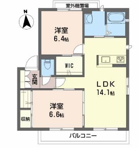 グラード杉井流 302号室 間取り