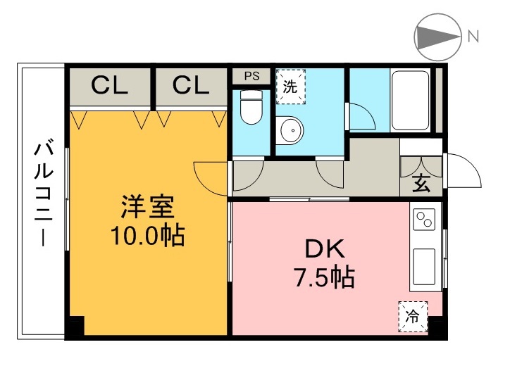 ラティス南竹島 302号室 間取り