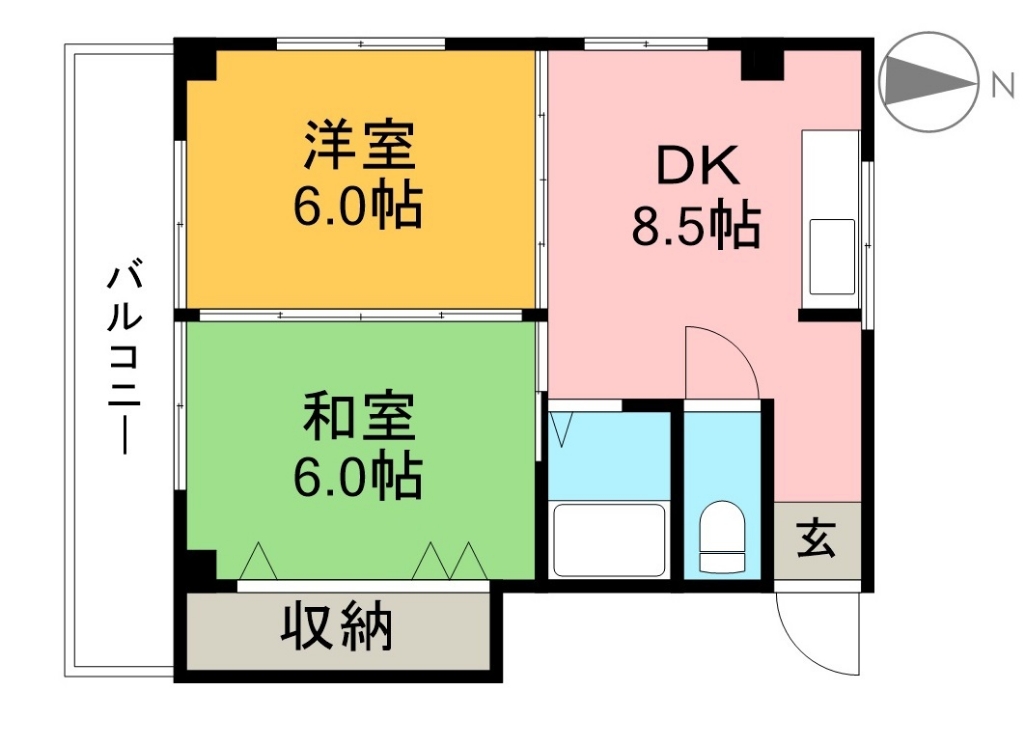 泉マンションⅡ 302号室 間取り