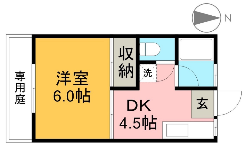 東雲ハイツ 102号室 間取り