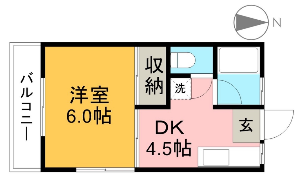 東雲ハイツ 201号室 間取り