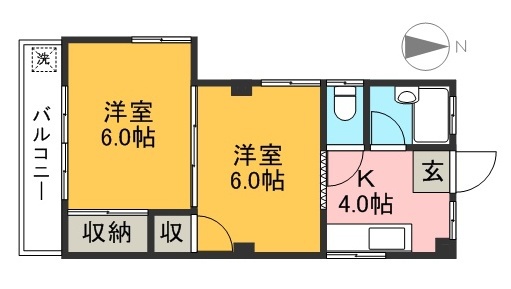 ＦＫマンション 1F号室 間取り