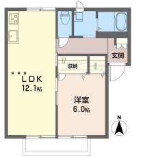 ファミール一柳　Ａ棟 101号室 間取り