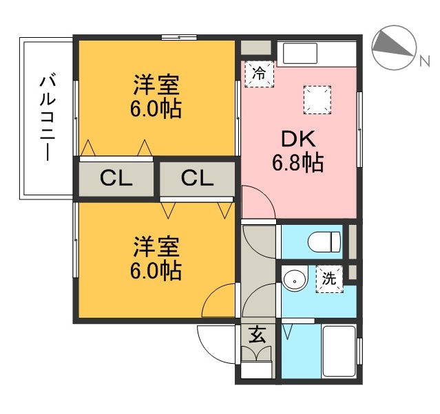 ジュパールⅠ 201号室 間取り