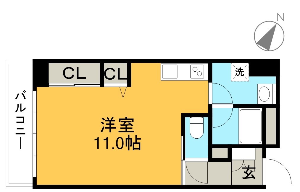 Ｇｒａｎ　Ｈｉｌｌ 303号室 間取り