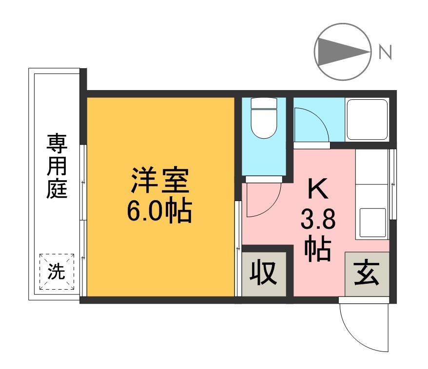 Ｋ－ｖｉｌｌａｇｅ　東雲 103号室 間取り