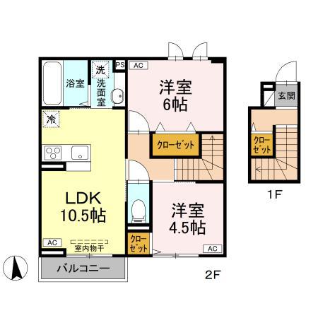 ＣＬＡＲＩＳ朴のき 202号室 間取り