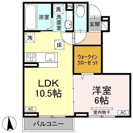 ＣＬＡＲＩＳ朴のき 102号室 間取り