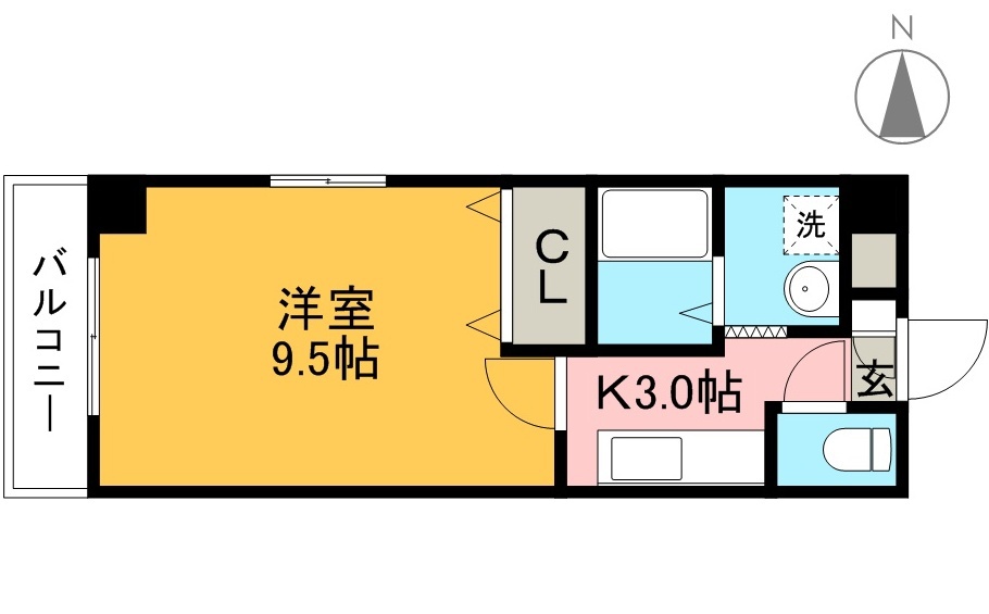 Ｗｉｓｔａｒｉａ２１ 401号室 間取り