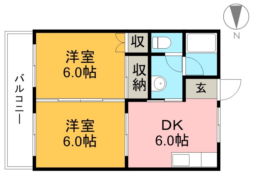 エムアイハイツ 203号室 間取り