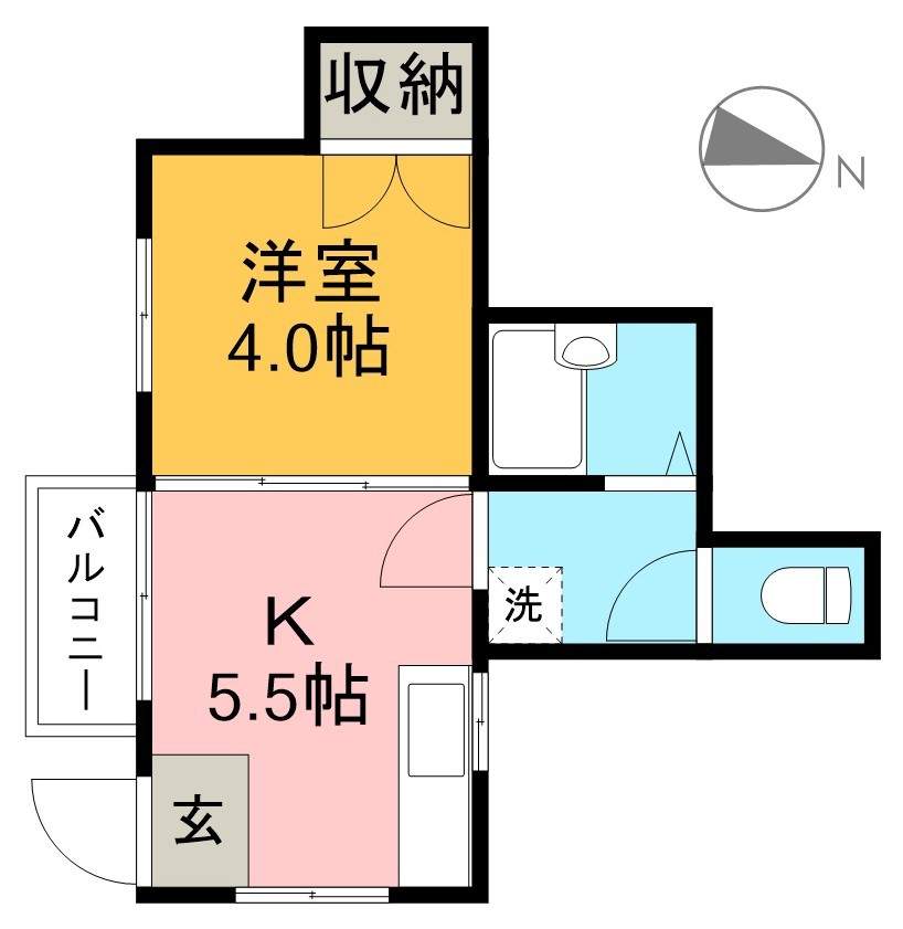 伊勢ハイツ 101号室 間取り