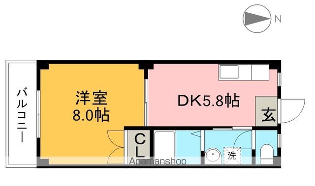 ＣＯＺＹ　ＣＯＵＲＴ 203号室 間取り