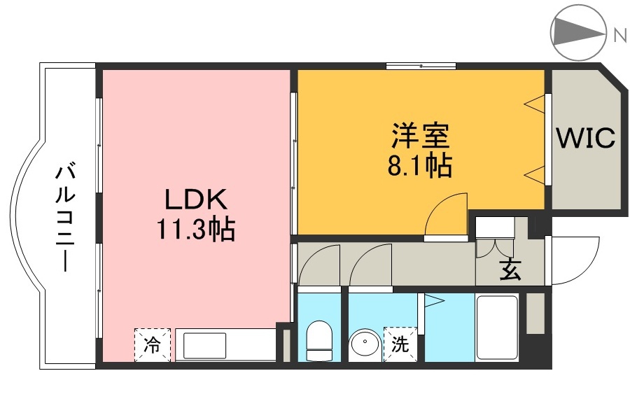 マリベール中村 203号室 間取り