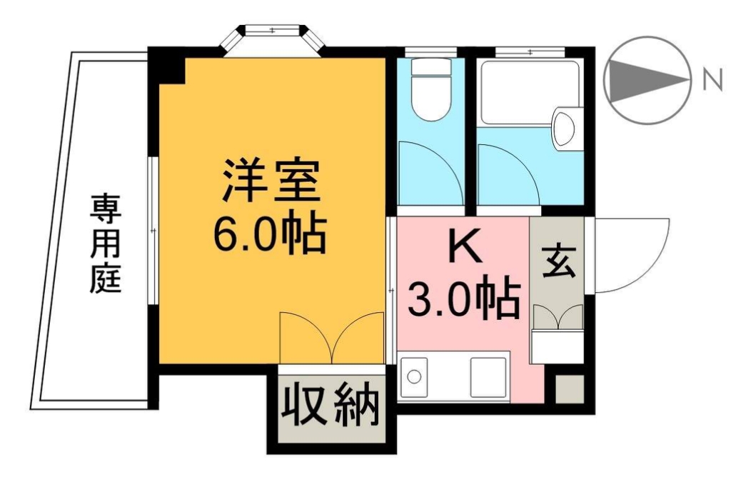 ハイツ松井 102号室 間取り