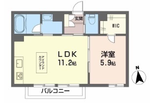 シャーメゾン街の灯（まちのひ） 201号室 間取り