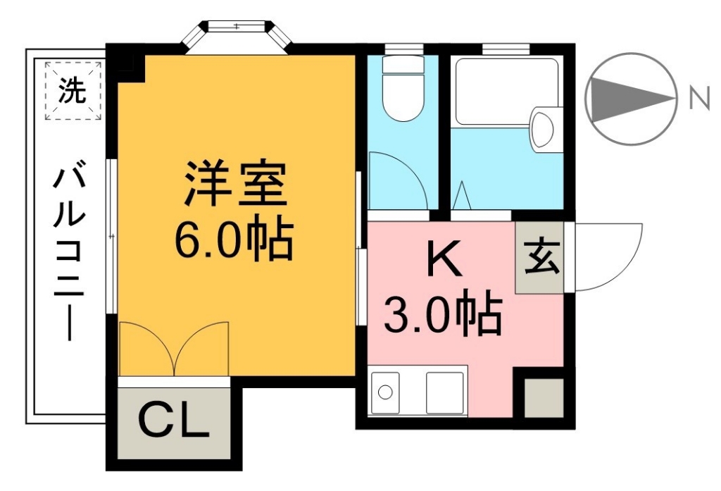 ハイツ松井 202号室 間取り