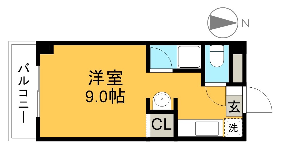 Ｗｉｎ　Ｌｅｇｅｎｄ　Ⅲ 505号室 間取り