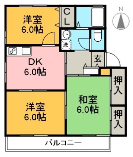 リバーサイド舞高　Ｃ棟 102号室 間取り