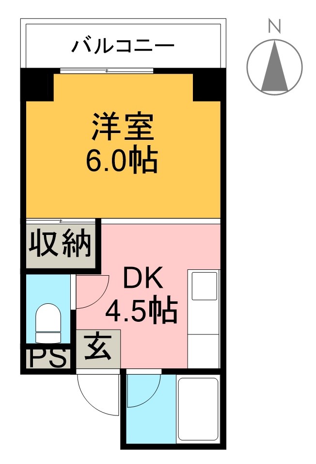 ジョイフル大川筋 305号室 間取り