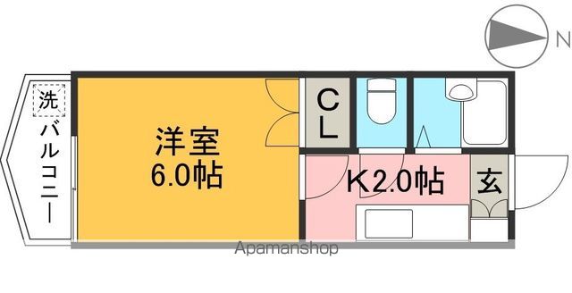 スカイプラザ新田 704号室 間取り