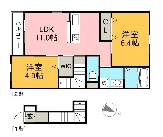 Ｏｈａｎａ雄峰﨑 201号室 間取り