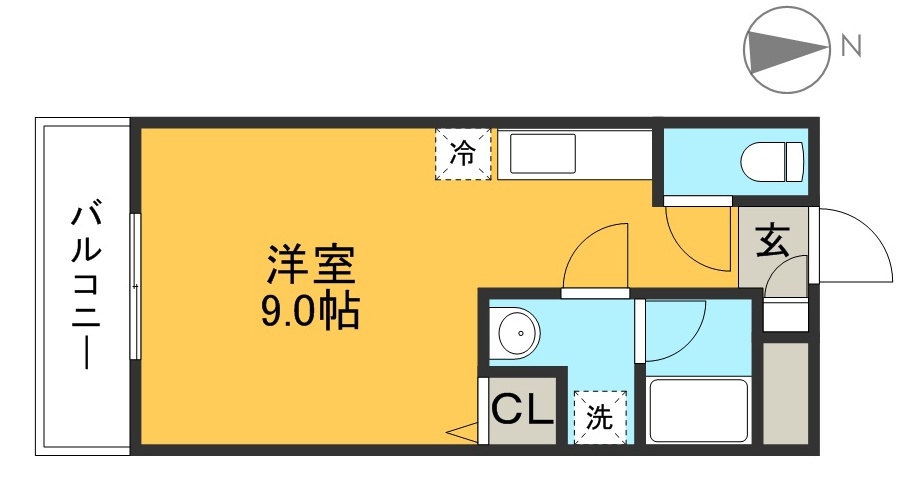 パークサイド宝永 302号室 間取り