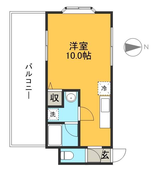 パークサイド宝永 405号室 間取り