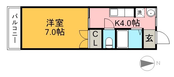 ハイツ丸の内 301号室 間取り